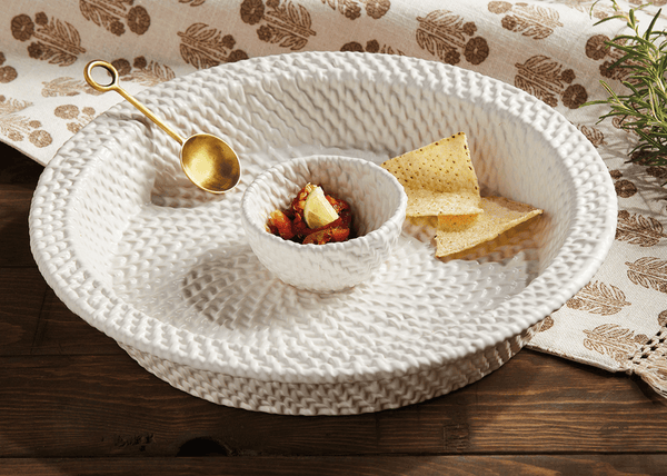 Woven Ceramic Chip and Dip Set