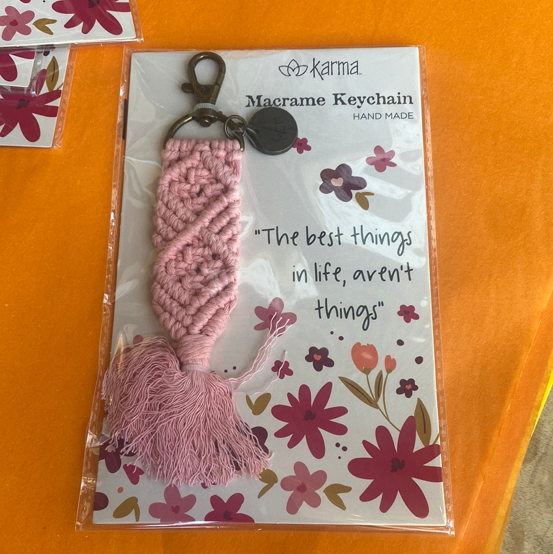 Macrame Keychain Pink