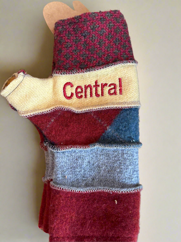 CMU Wool Fingerless Mittens