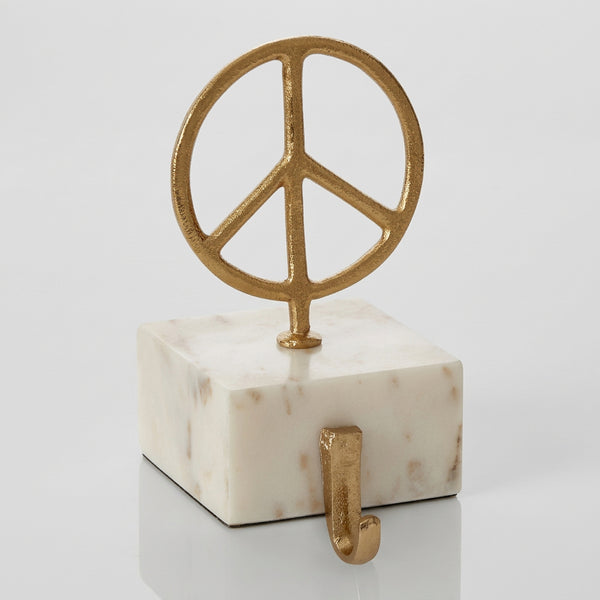 Gold Peace Stocking Holder