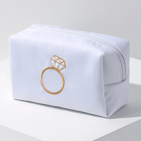 Bling Ring - Small White Pouch