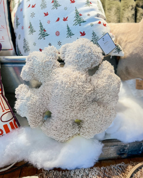 Snowflake Shaped Pillow - Beige