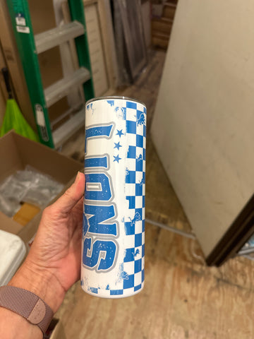 Lions Tumbler Checkerboard