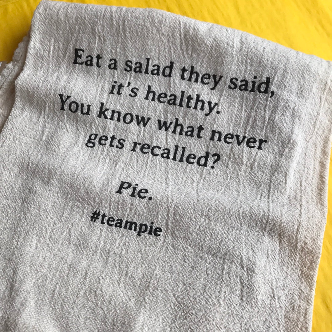 Eat a salad Tea Towel