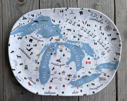 Large Melamine Great Lakes Tray