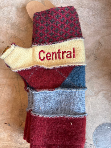 CMU Wool Fingerless Mittens