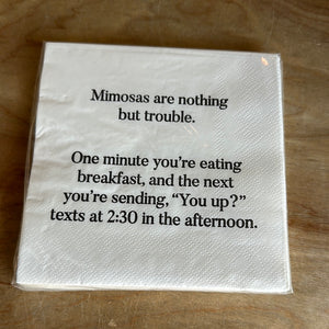 Mimosas cocktail napkin