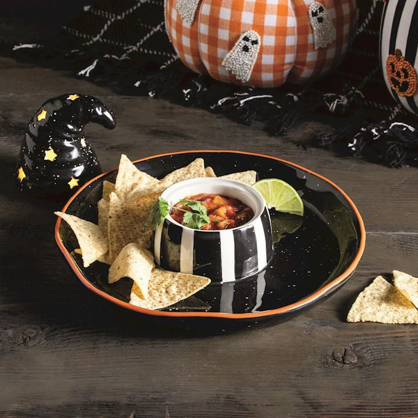 LED Witch Hat Chip & Dip Bowl