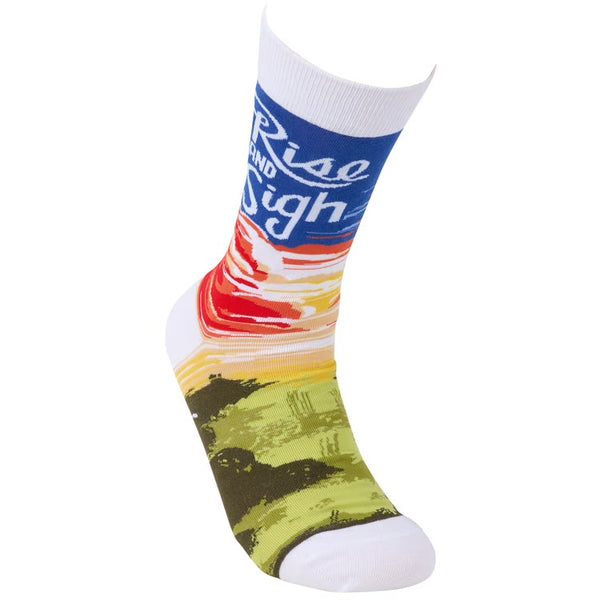 "Rise and Sigh" - Crew Socks