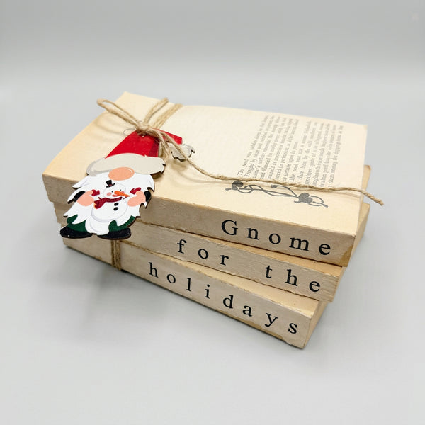 “Gnome For The Holidays” Decorative Painted Book Set