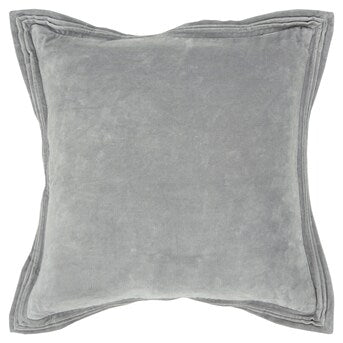 Gray Velour Velvet Pillow