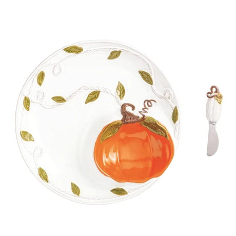 Gather Pumpkin Chip and Dip Bowl