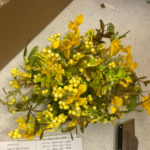 Yellow Flower Orb 8.5”