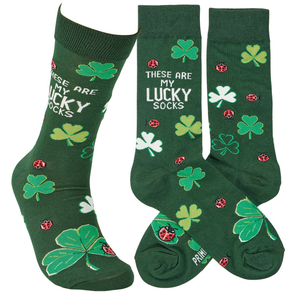 "These Are My Lucky Socks" - Crew Socks