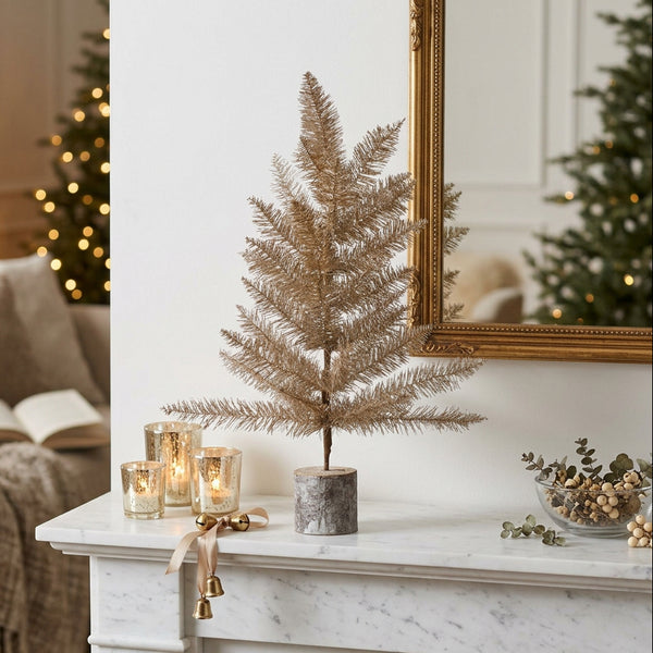 Silver/Gold Finish Tinsel Tree