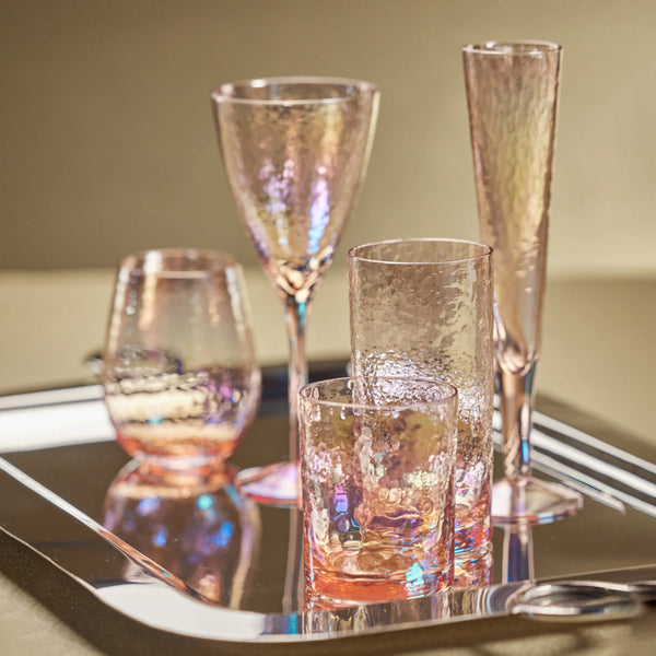 Stemless Wine Glass - Luster Pink