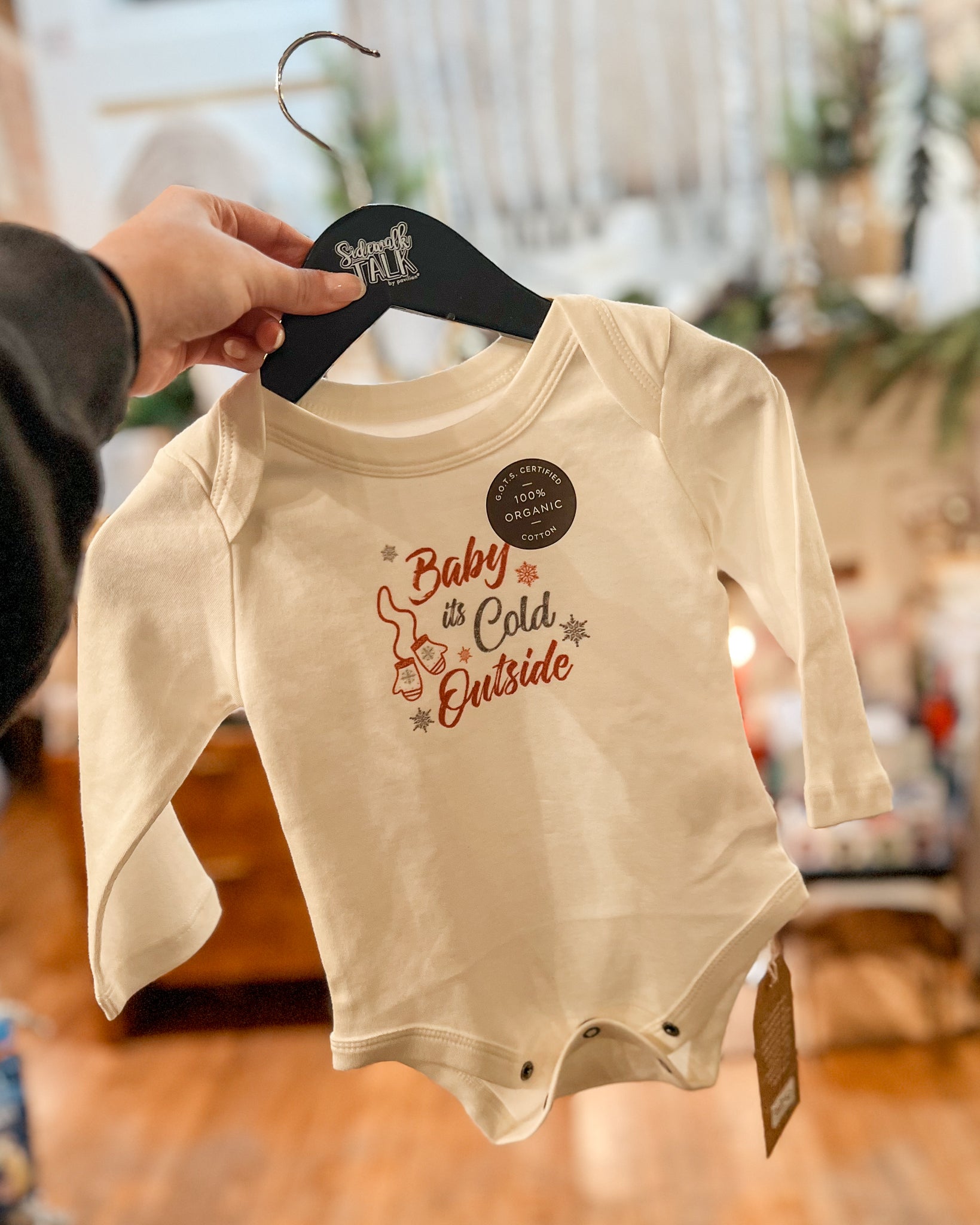 “Baby It’s Cold Outside” Onesie in White