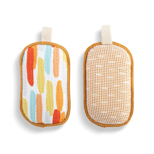 Ultra Absorbent Kitchen Sponge - Orange Lines
