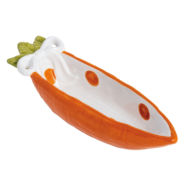 Carrot Candy Dish - Orange Polka Dot