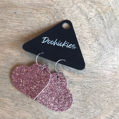Pink dangle heart Earrings