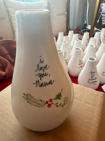 I Love You Nana Christmas Organic Vase