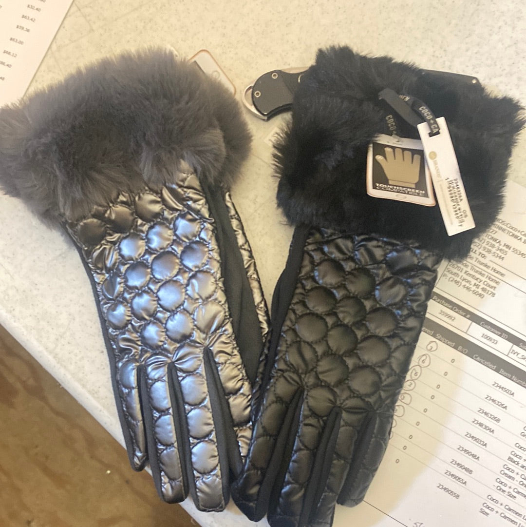 Puffer Gloves Grey