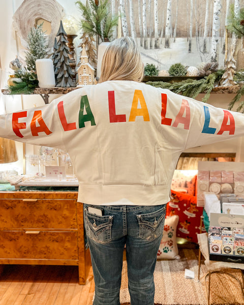 “Tis the Season” Cropped Crewneck - White