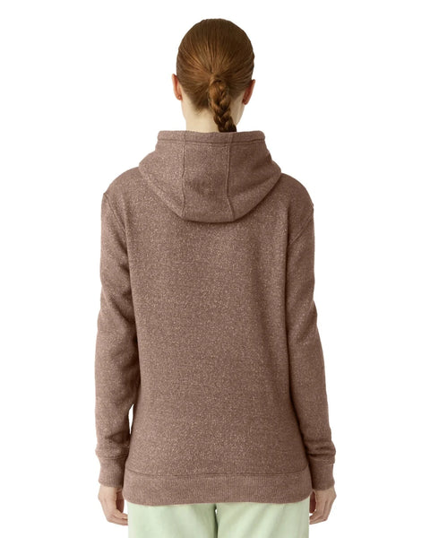 Plush Knit Hoodie with Embroidered Michigan Mitten - Brown