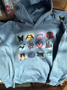 YOUTH- Taylor Swift NEW Eras Blue Hoodie