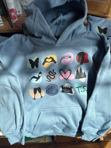 YOUTH- Taylor Swift NEW Eras Blue Hoodie