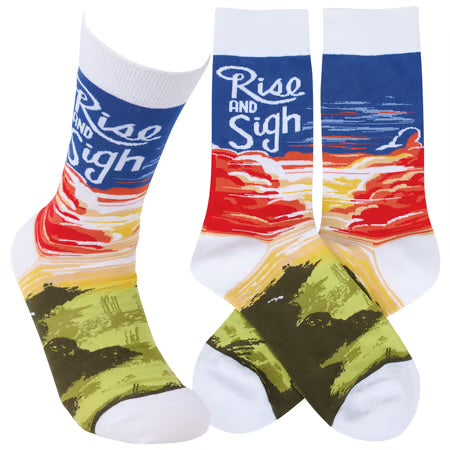 "Rise and Sigh" - Crew Socks