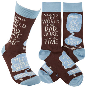 Saving the World One Dad Joke at a Time Socks
