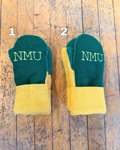 Northern Michigan (NMU) Wool Mittens
