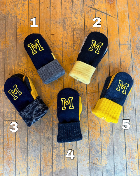 University of Michigan (U of M) Wool Mittens