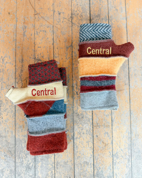 CMU Wool Fingerless Mittens