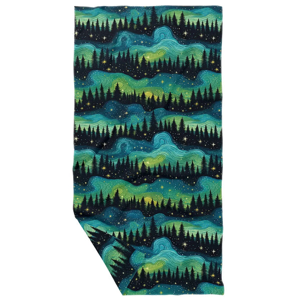 Northern Lights Double Sided Tea Towel