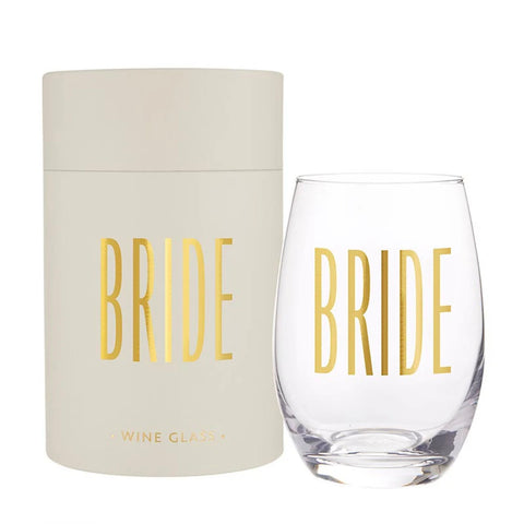 Bride Stemless Wine Glass