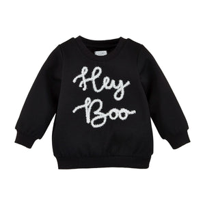 “Hey Boo” Toddler Black Sweatshirt