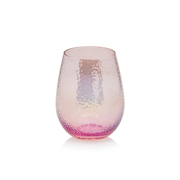 Stemless Wine Glass - Luster Pink