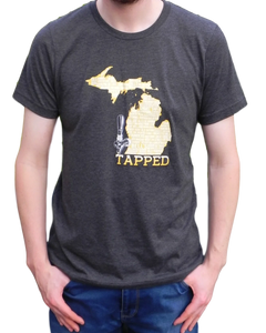 Tapped Michigan T-Shirt Black