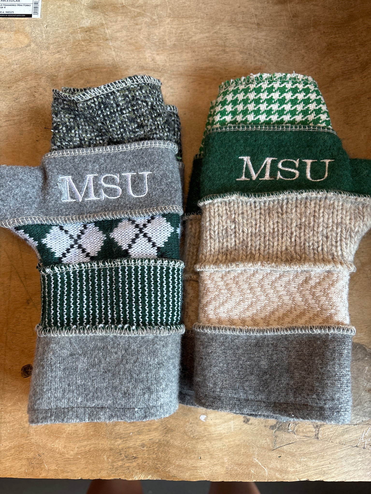 MSU Wool Fingerless Mittens