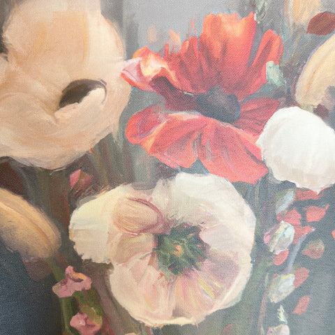 Red Flowers Canvas 11” x 11”