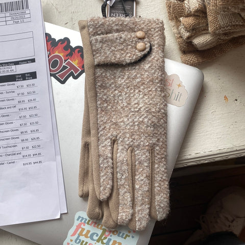 Taupe Marble Gloves