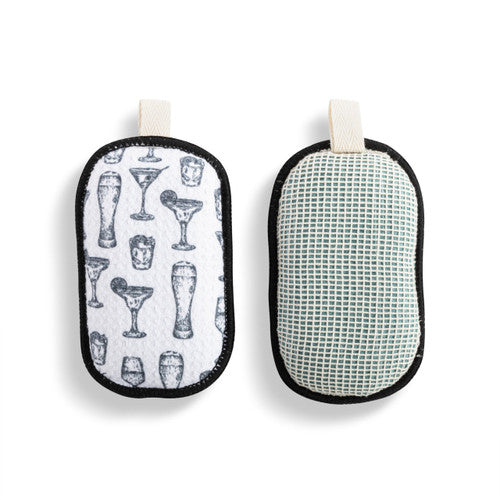 Ultra Absorbent Kitchen Sponge - Cocktail Glasses