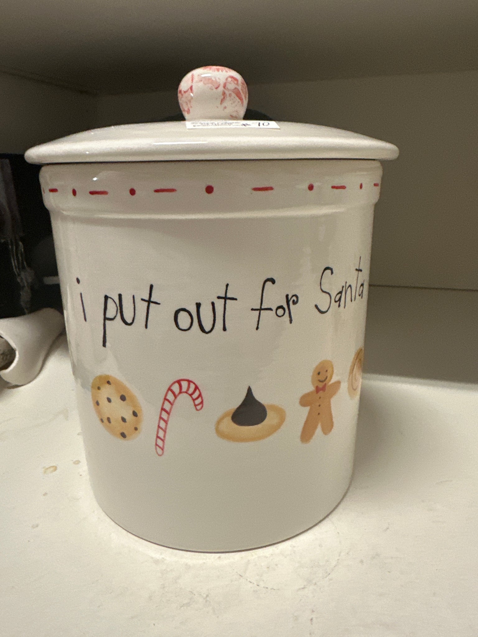 I put out for Santa Cookie Jar Christmas