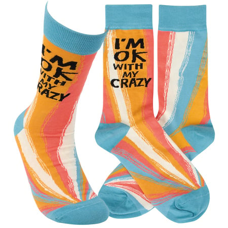 “I’m Ok With My Crazy” - Crew Socks