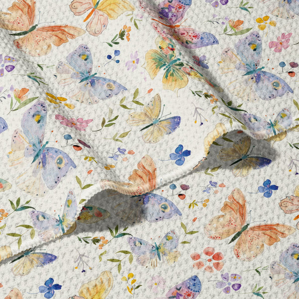 Watercolor Butterflies Double Sided Tea Towel