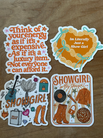 Taylor Swift Showgirl stickers