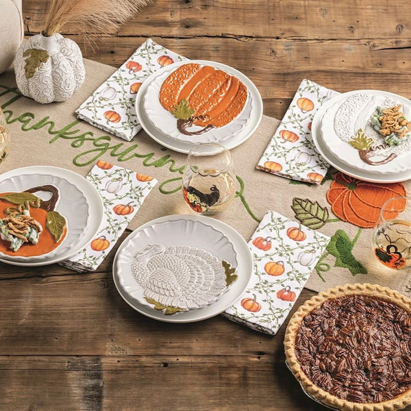 Pumpkin Vine Cloth Napkins - Set of 4