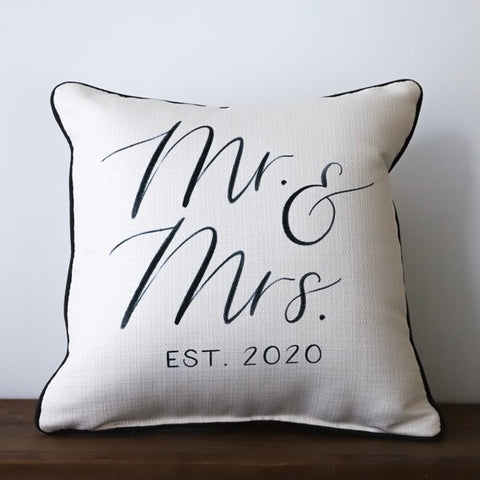 Mr. & Mrs. Est 2025 Pillow